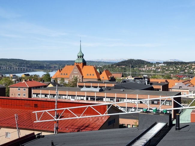 Utsikt från taket på Långreven 5 Östersund